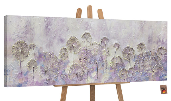Blumen Bilder Gemalt "Frühlingsanfang" Acrylgemälde mit Rahmen