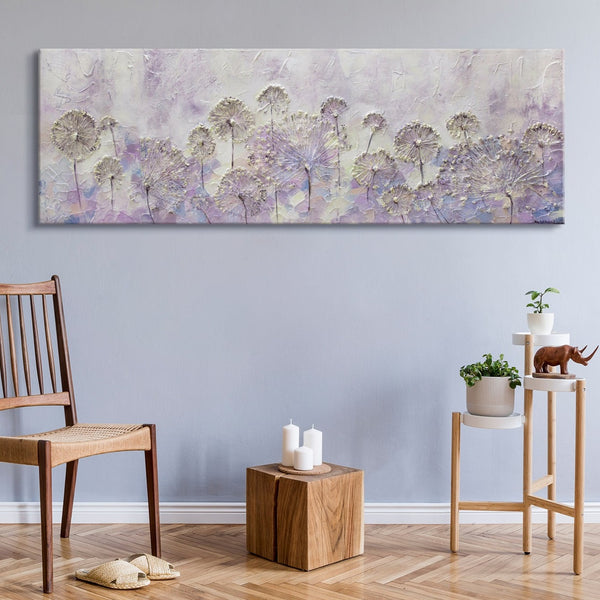 Blumen Bilder Gemalt "Frühlingsanfang" Acrylgemälde mit Rahmen
