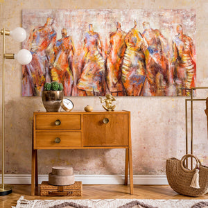 Käsinmaalatut Abstrakti Taide Kuva "Courage"