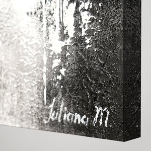 Abstrakti Maalattu Akryylilla "Rohkeus" Seinäntaide abstrakti taulu