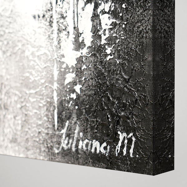 Abstrakti Maalattu Akryylilla "Rohkeus" Seinäntaide abstrakti taulu