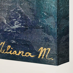 Moderni Abstrakti Maalaus "Fragmentit" Kehyksen kanssa Olohuoneeseen