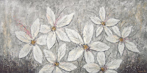 Modernit akryylimaalaukset rakenteella "Kukkien Paratiisi"