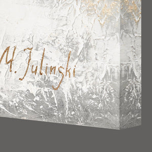 Abstrakti Maalaus kehyksillä "Kultainen Rusetti" – abstrakti taulu, maalaukset taulut