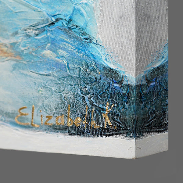 Abstrakti taide kuvat käsinmaalattu "Smaragdi"