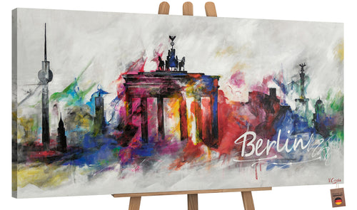 Abstrakte Kunst Landschaft in Acryl "Berlin"