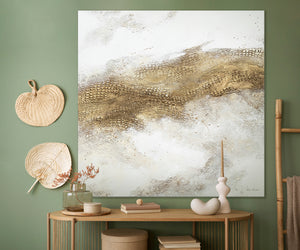 Acrylbilder mit gold "April" 100x100cm