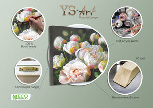 Blüten Wandbild Acryl Textur