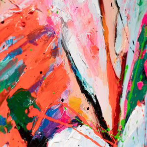 Abstraktes Porträt Leinwandbild moderne Wandkunst Interieur