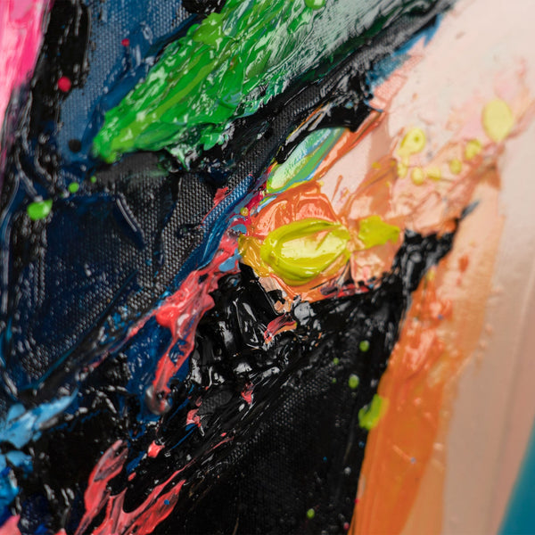 Handgemalte Acrylmalerei Portrait Struktur moderne Kunst