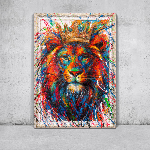 Detailaufnahme vom Auge des Löwen