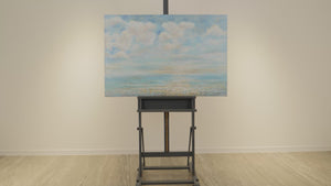 Käsinmaalatut kuvat kankaalle akryylimaalauksena, Maisema "Kesäinen Viilennys" 120x80 cm