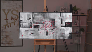 Akryylivärit Kuva "Rohkeus" Moderni Seinänkoriste Kehyksen kanssa abstrakti taulu