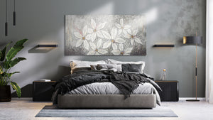 Modernit akryylimaalaukset rakenteella "Kukkien Paratiisi"