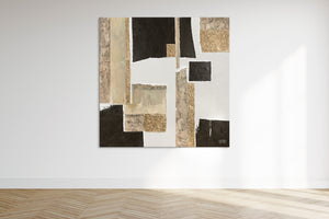 Käsinmaalatut Kuva Kangas Olohuone abstrakti taulu "Luonne" 100x100cm