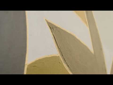 Leinwandbild „Goldene Komposition“ – zeitgenössische Wandkunst in Naturtönen