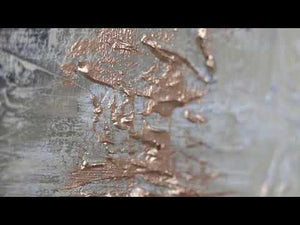 Leinwand Handgemaltes Bild „Schwerelosigkeit II“ – abstrakte Kunst mit Goldakzenten