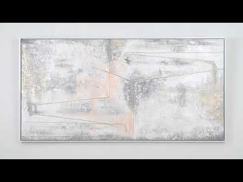 Abstrakte Moderne Kunst auf Leinwand "Goldenes Schleife"