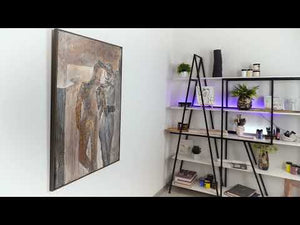 Abstrakte acryl bilder malen im Rahmen "Pärchen"