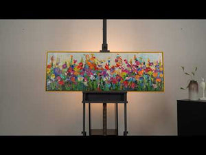 Moderne Wandkunst auf Leinwand – „Wirbelwind der Feldfarben“ in lebendigen Tönen