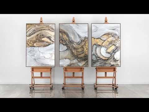 Original Triptychon „Tsunami“ – großes Leinwandbild in zwei Formaten