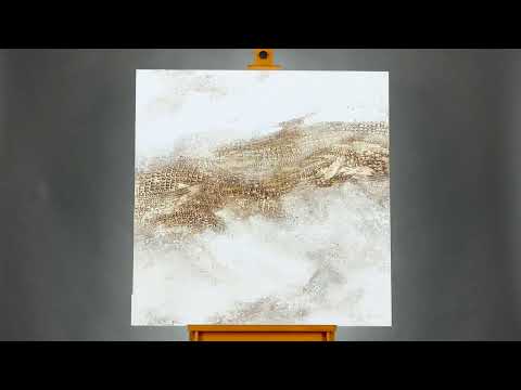 Acrylbilder mit gold "April" 100x100cm