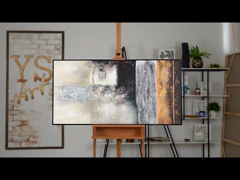 Abstraktit modernit käsinmaalatut akryylimaalaukset "Menestys"