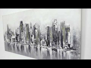 Handgemalte acrylbilder auf leinwand "Megapolis"