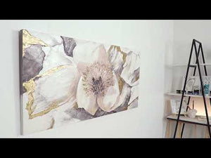 Handgemalte blumenbilder acryl auf leinwand "Malve"