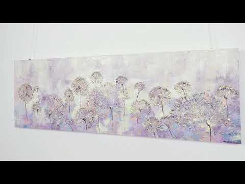 Handgemaltes Acryl-Leinwandbild „Frühlingsanfang“ in Pastelltönen