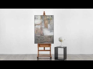 Handgemaltes Acrylbild mit Rahmen „Tagesanbruch“ – abstrakte Wandkunst Leinwandbi Wohnzimmer