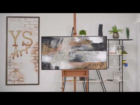 Gemälde rahmen Acrylbilder handgemalt abstrakt "Farbmagie"