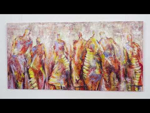 Modern abstrakte bilder acryl "Karneval"