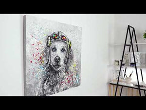 Moderne wandgestaltung mit farbe "Pilot" 90x90cm