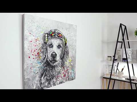 Moderne wandgestaltung mit farbe "Pilot" 90x90cm