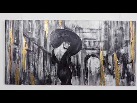 Handgemalte moderne acryl bilder "Filmstreifen"