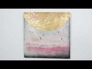 Handgemalte bilder auf leinwand für wohnzimmer "Sonnenenergie II"