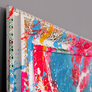 Reliefstruktur Acryl Handgemalt