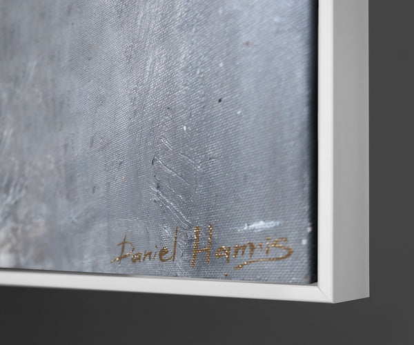 Signatur des Künstlers auf handgemaltem Leinwandbild