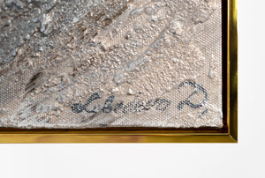 Wandkunst Weltkarte Leuchtend Blau Bronze Silber