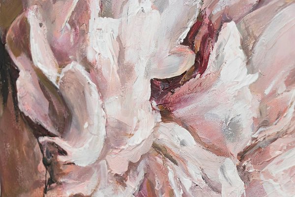 Blumenbilder acryl auf leinwand "Pfingstrosen Strauß"